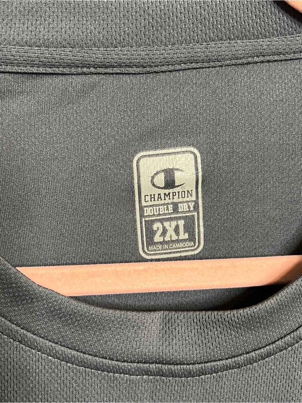 Champion Men's Gray Performance Crew Neck T-Shirt XXL - Picture 3 of 3